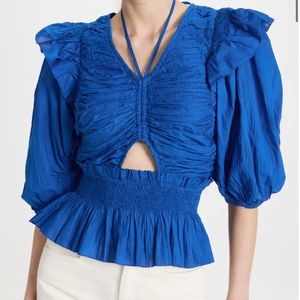 COPY - Sea Paco Puff Sleeve Top